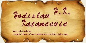 Hodislav Katančević vizit kartica
